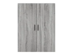 Aparador alto Sonoma gris 69,5x34x180 cm Madera de ingeniería