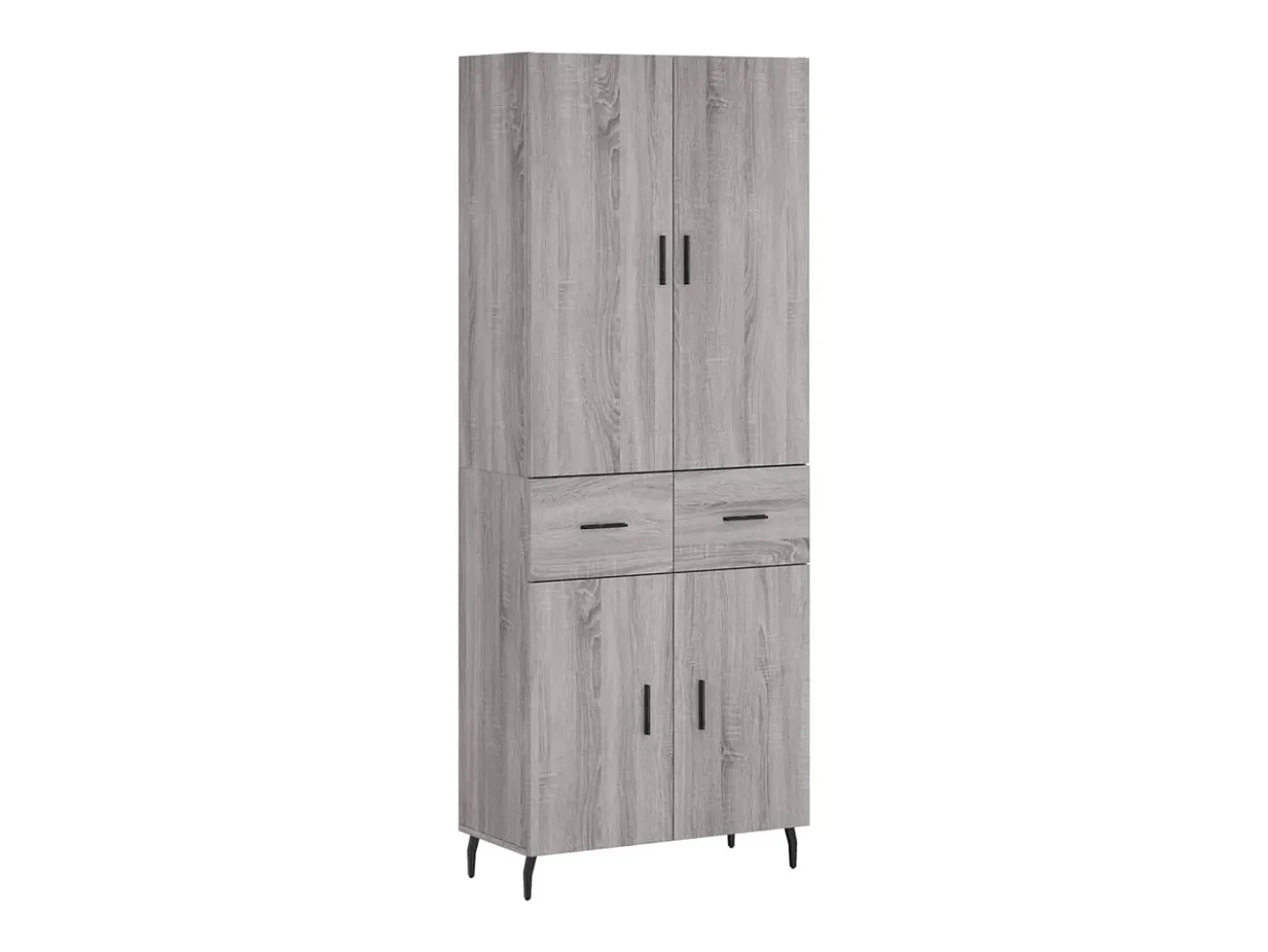 Aparador alto Sonoma gris 69,5x34x180 cm Madera de ingeniería