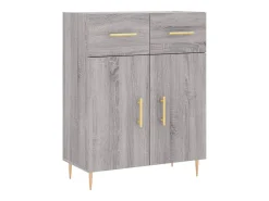 Aparador alto Sonoma gris 69,5x34x180 cm Madera de ingeniería