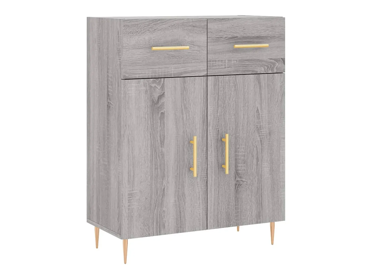 Aparador alto Sonoma gris 69,5x34x180 cm Madera de ingeniería