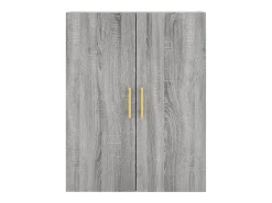 Aparador alto Sonoma gris 69,5x34x180 cm Madera de ingeniería