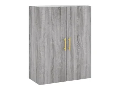 Aparador alto Sonoma gris 69,5x34x180 cm Madera de ingeniería
