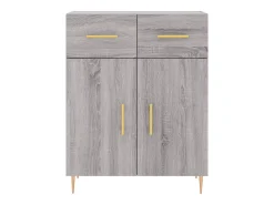 Aparador alto Sonoma gris 69,5x34x180 cm Madera de ingeniería