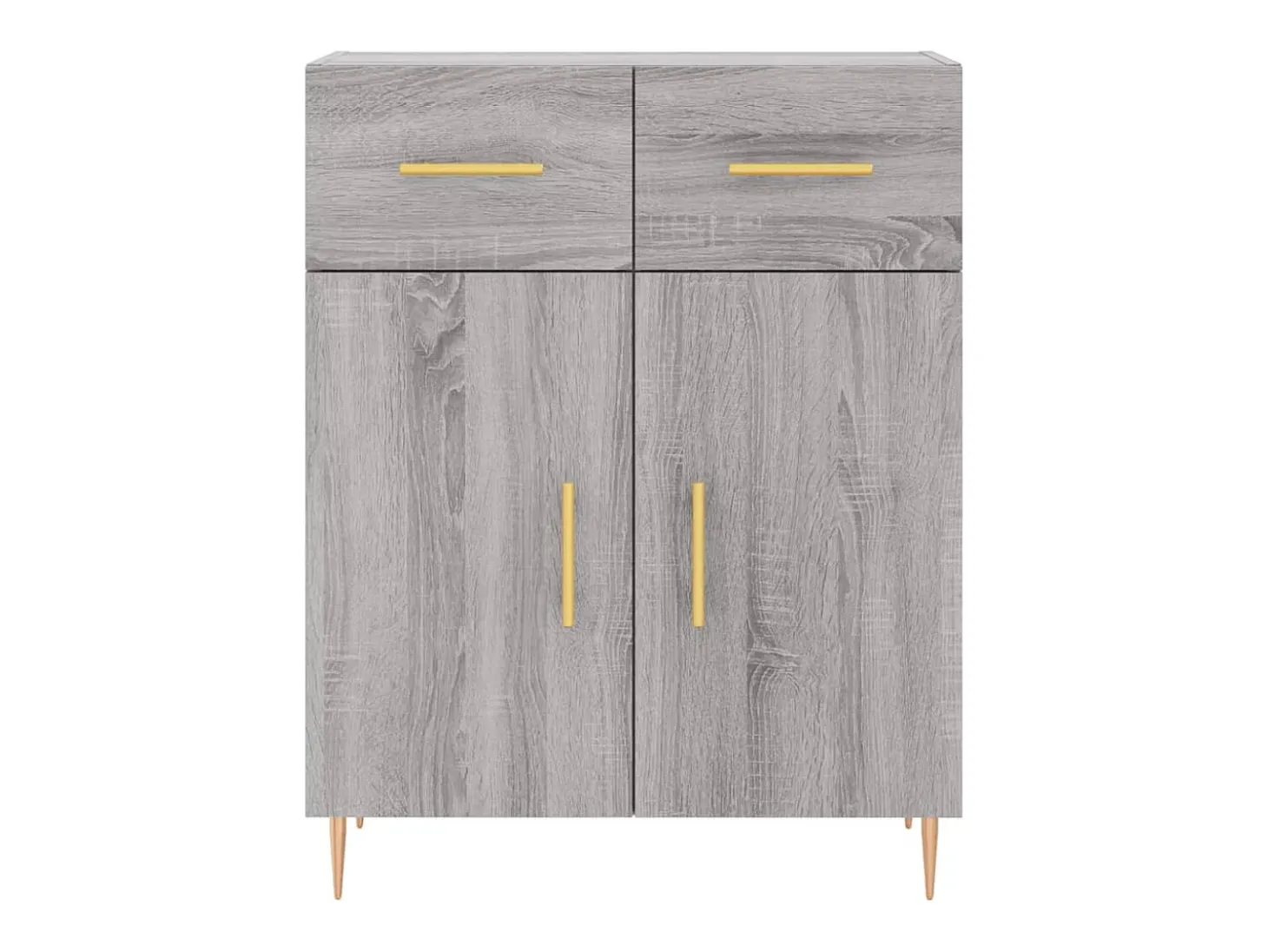 Aparador alto Sonoma gris 69,5x34x180 cm Madera de ingeniería