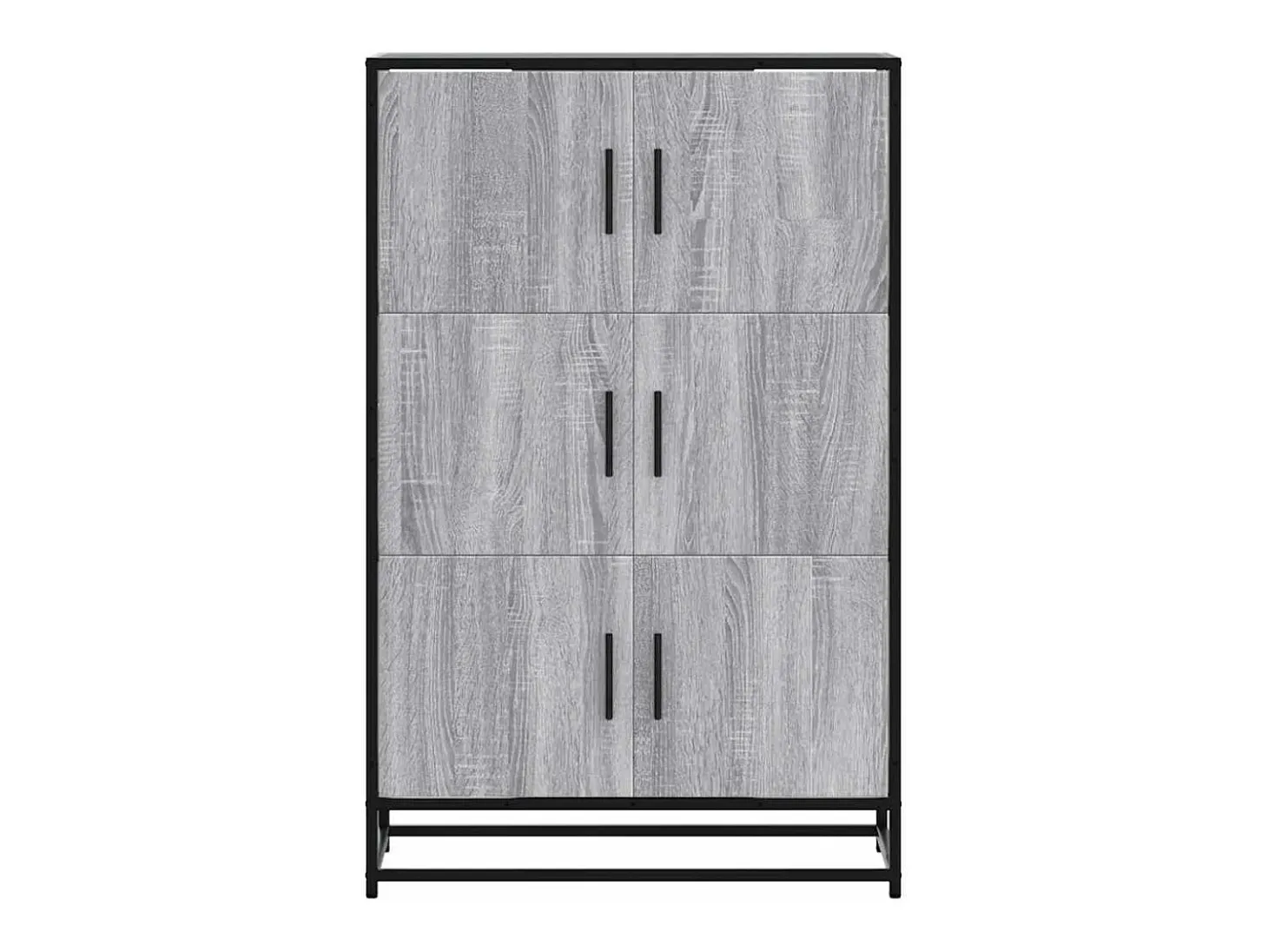 Aparador alto Sonoma gris 68x35x106,5 cm madera contrachapada y metal