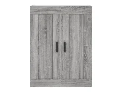Aparador alto Sonoma gris 69,5x34x180 cm Madera de ingeniería