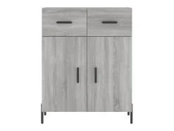 Aparador alto Sonoma gris 69,5x34x180 cm Madera de ingeniería