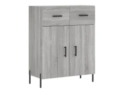 Aparador alto Sonoma gris 69,5x34x180 cm Madera de ingeniería