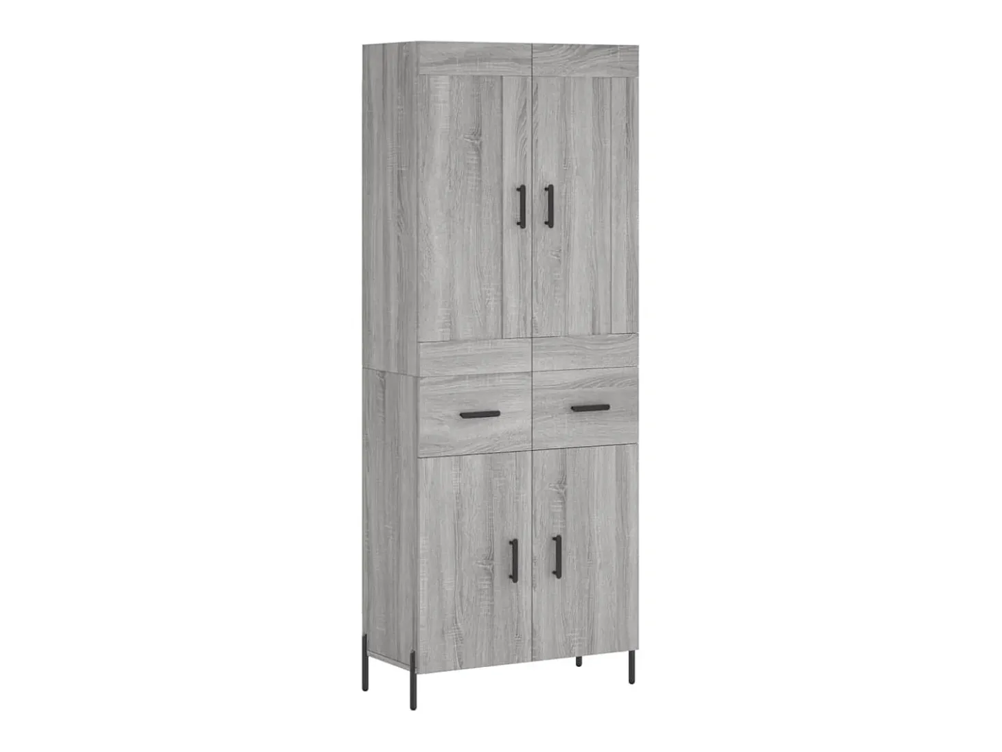 Aparador alto Sonoma gris 69,5x34x180 cm Madera de ingeniería