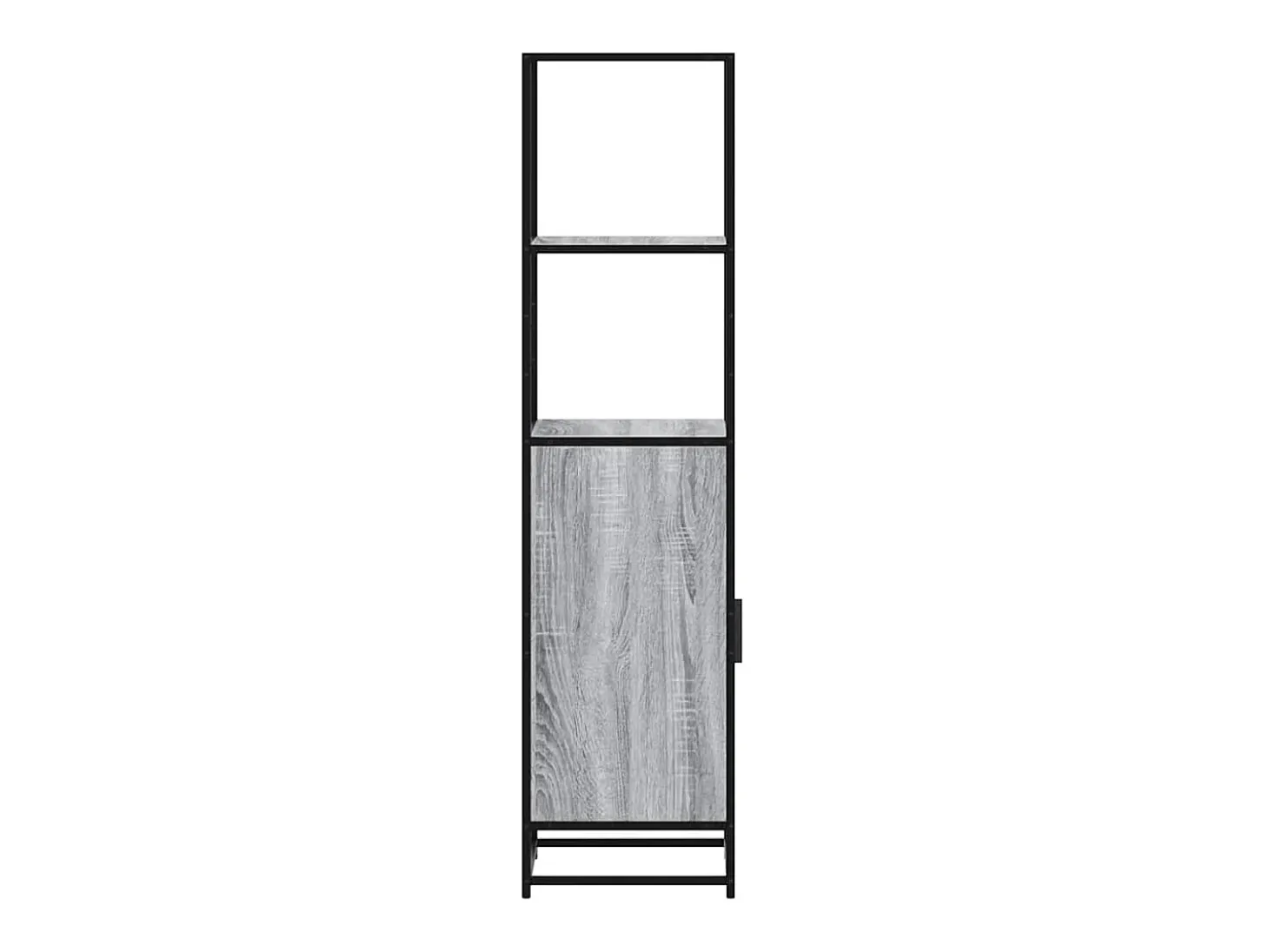 Aparador alto Sonoma gris 35,5x35x139 cm madera contrachapada metal