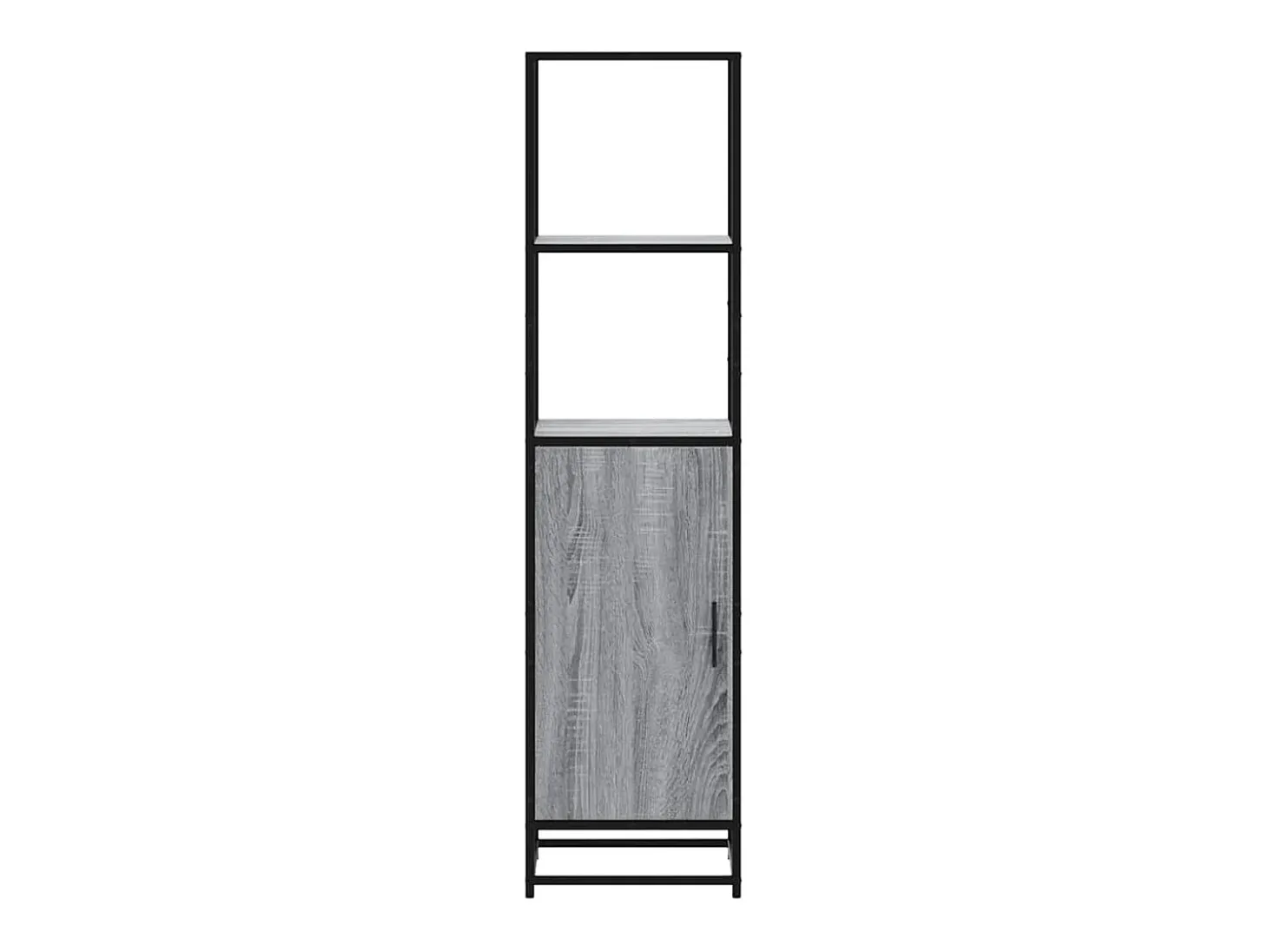 Aparador alto Sonoma gris 35,5x35x139 cm madera contrachapada metal