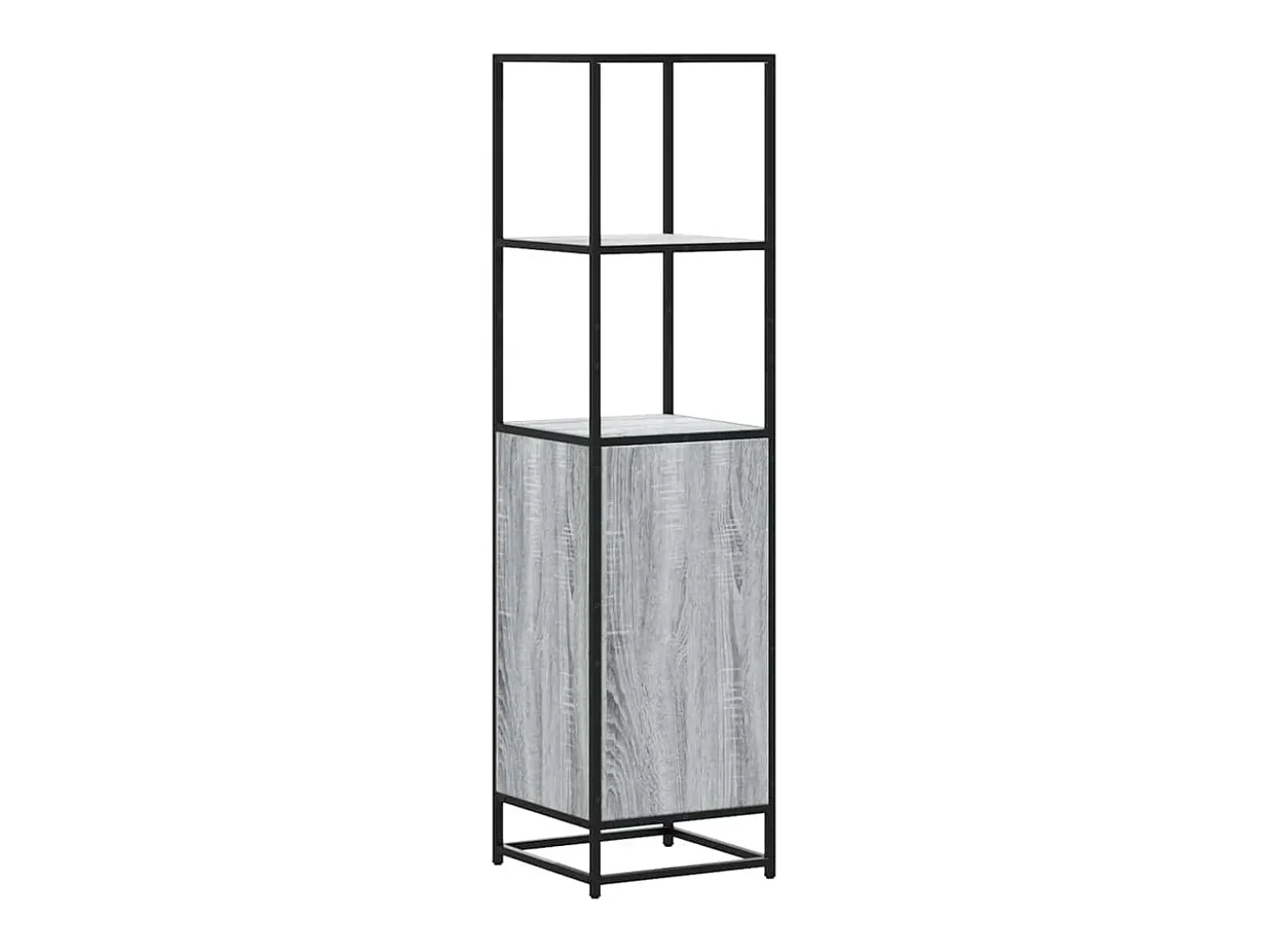 Aparador alto Sonoma gris 35,5x35x139 cm madera contrachapada metal