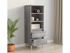 Aparador alto Sonoma gris 40x36x110 cm Madera de ingeniería
