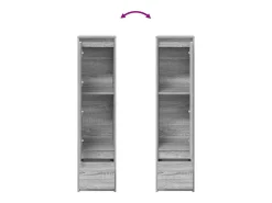 Aparador alto Sonoma gris 29,5x34x119,5 cm madera de ingeniería