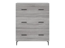 Aparador alto Sonoma gris 69,5x34x180 cm Madera de ingeniería