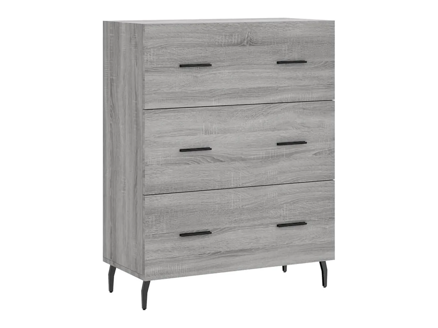 Aparador alto Sonoma gris 69,5x34x180 cm Madera de ingeniería