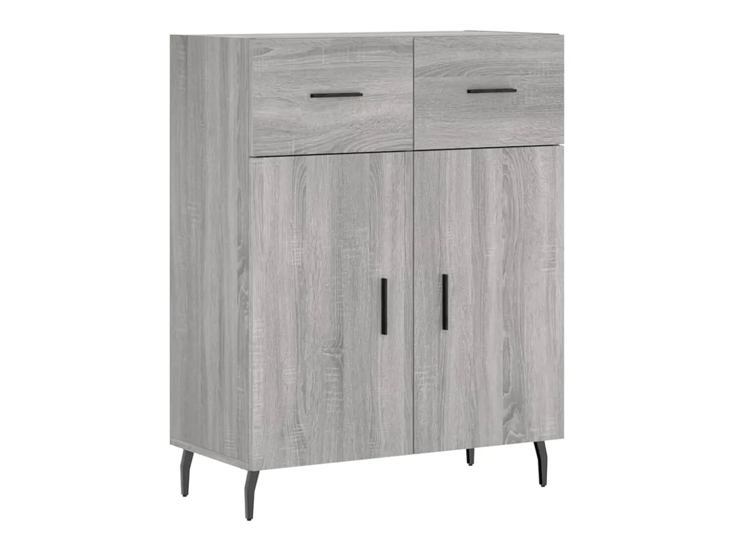 Aparador alto Sonoma gris 69,5x34x180 cm Madera de ingeniería