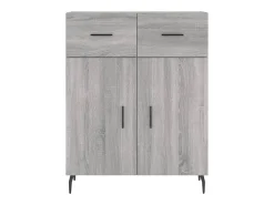 Aparador alto Sonoma gris 69,5x34x180 cm Madera de ingeniería