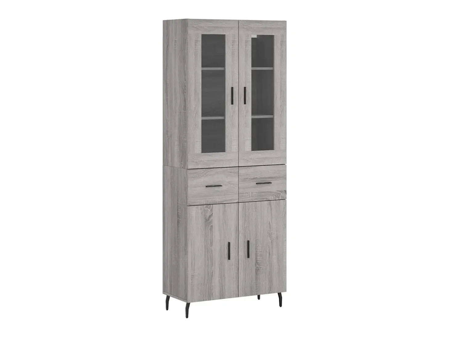 Aparador alto Sonoma gris 69,5x34x180 cm Madera de ingeniería
