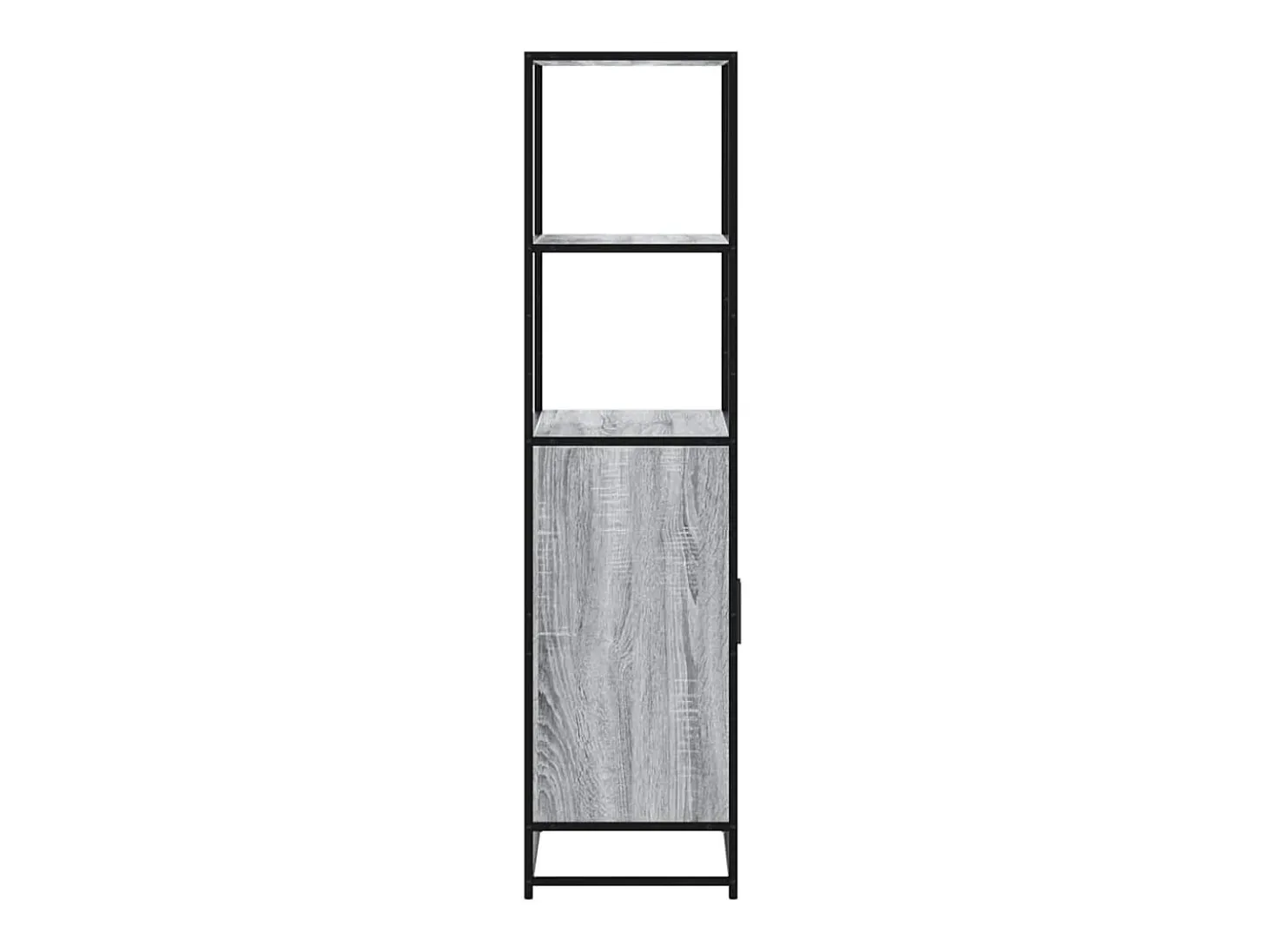Aparador alto Sonoma gris 68x35x139 cm madera contrachapada y metal
