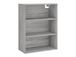 Aparador alto Sonoma gris 69,5x34x180 cm Madera de ingeniería