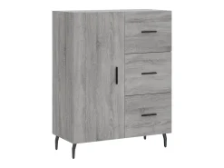Aparador alto Sonoma gris 69,5x34x180 cm Madera de ingeniería