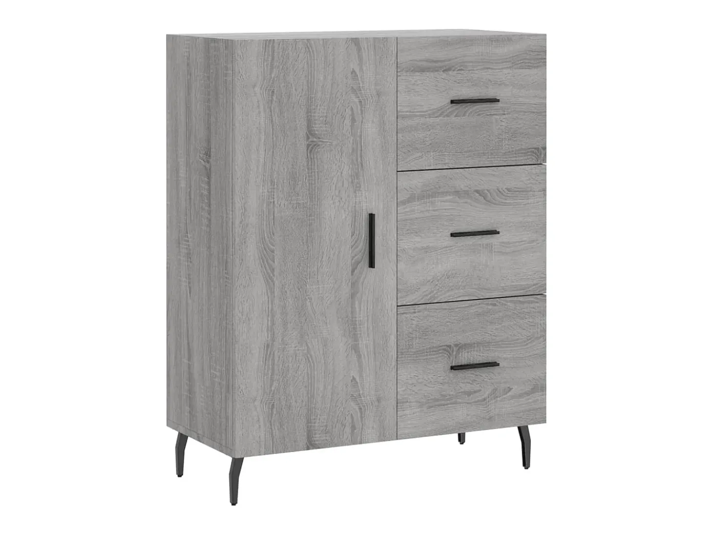 Aparador alto Sonoma gris 69,5x34x180 cm Madera de ingeniería