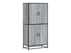 Aparador alto Sonoma gris 68x35x139 cm madera de ingeniería