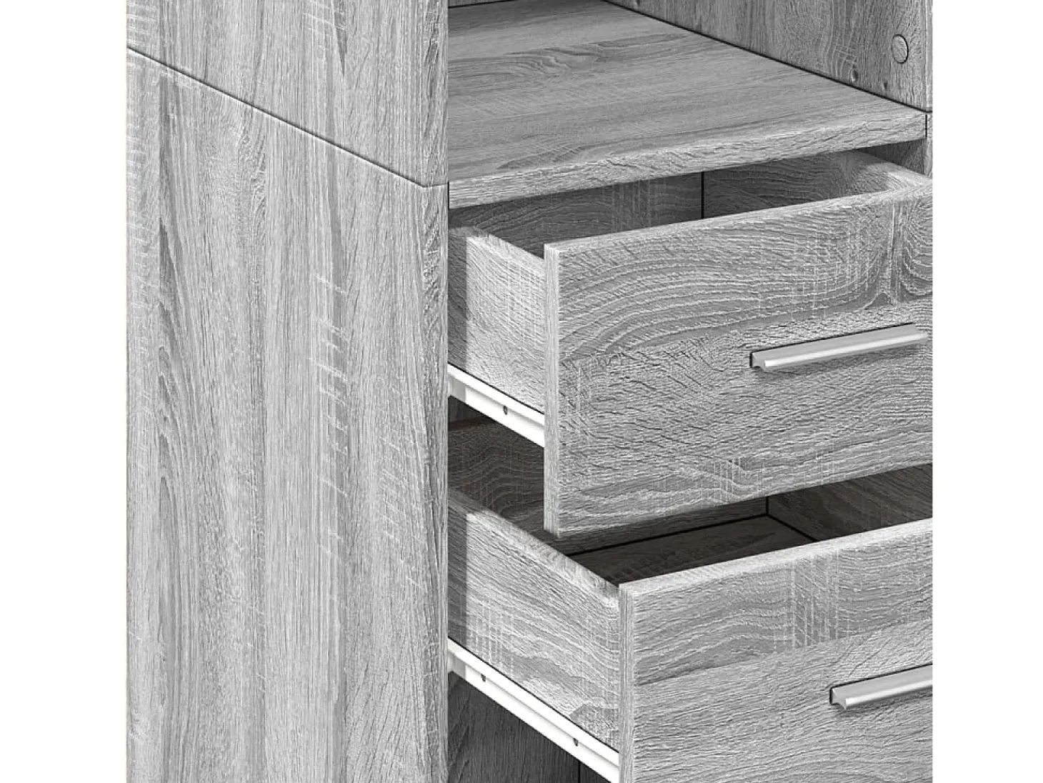 Aparador alto Sonoma gris 70x42,5x185 cm madera de ingeniería