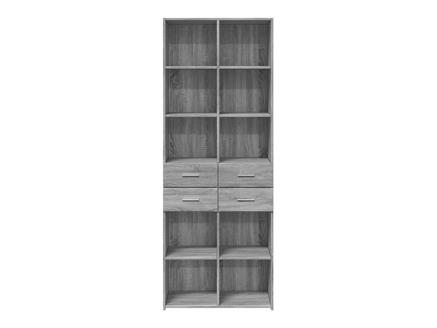 Aparador alto Sonoma gris 70x42,5x185 cm madera de ingeniería