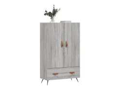 Aparador alto Sonoma gris 69,5x31x115 cm madera de ingeniería