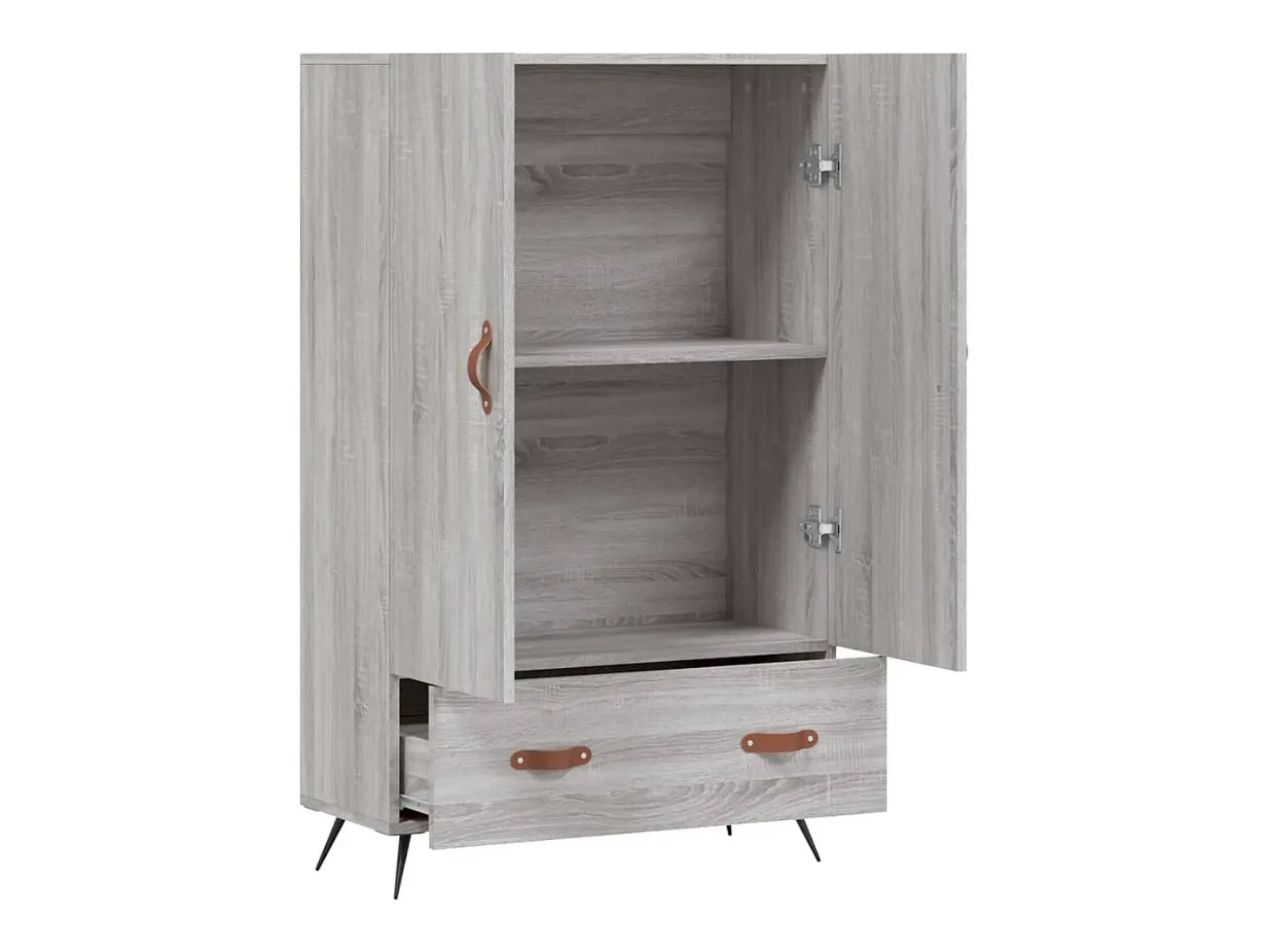 Aparador alto Sonoma gris 69,5x31x115 cm madera de ingeniería