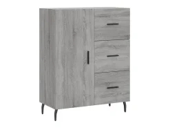 Aparador alto Sonoma gris 69,5x34x180 cm Madera de ingeniería