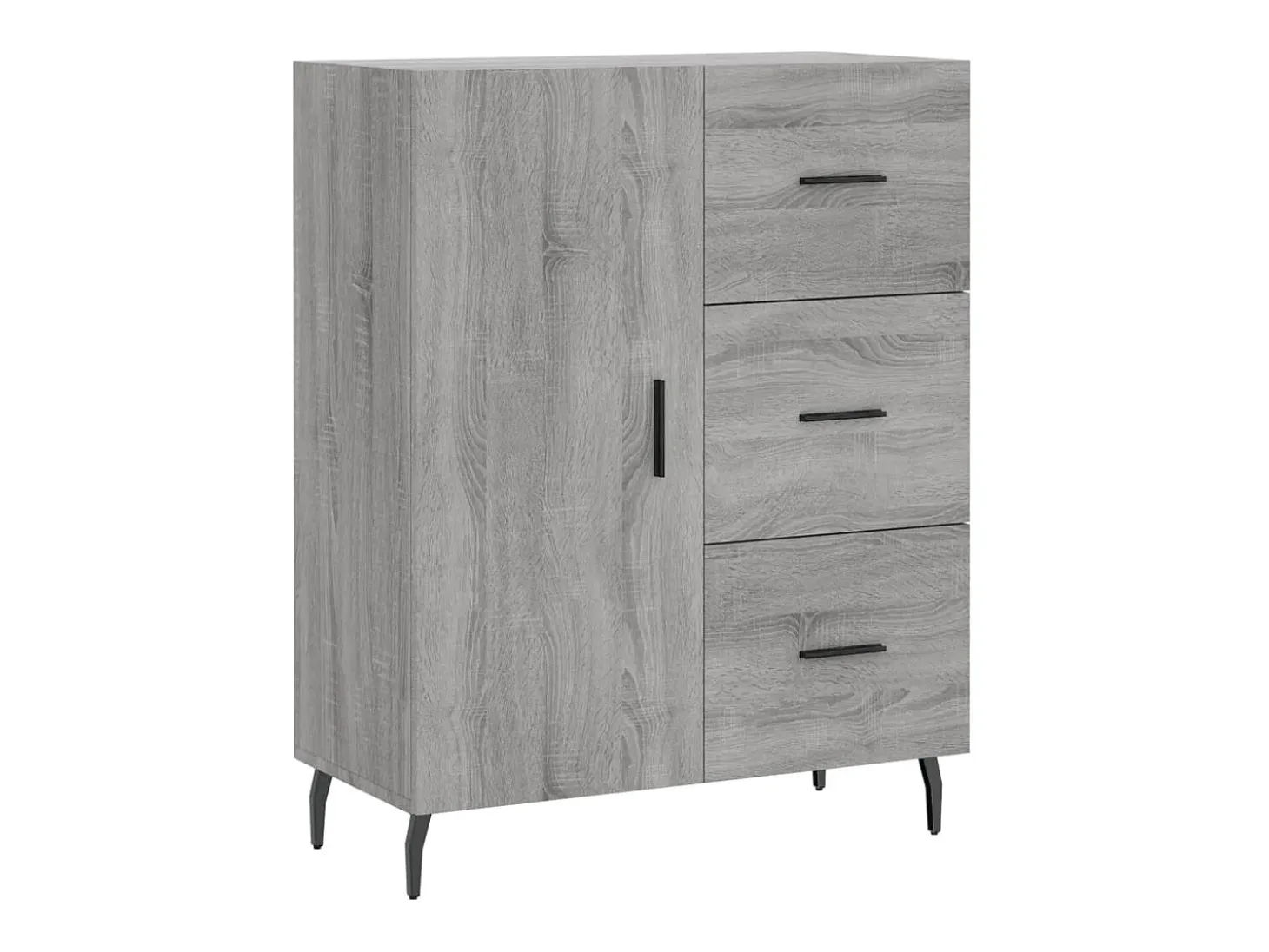 Aparador alto Sonoma gris 69,5x34x180 cm Madera de ingeniería