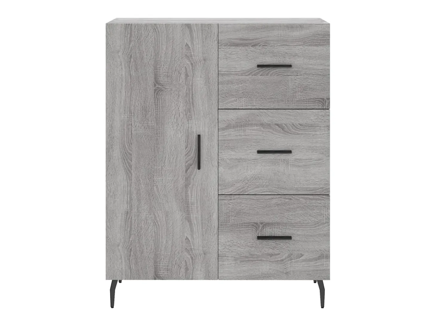 Aparador alto Sonoma gris 69,5x34x180 cm Madera de ingeniería