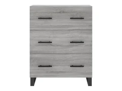 Aparador alto Sonoma gris 69,5x34x180 cm Madera de ingeniería