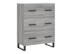 Aparador alto Sonoma gris 69,5x34x180 cm Madera de ingeniería