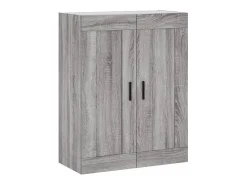 Aparador alto Sonoma gris 69,5x34x180 cm Madera de ingeniería