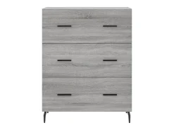 Aparador alto Sonoma gris 69,5x34x180 cm Madera de ingeniería