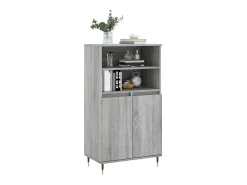 Aparador alto Sonoma gris 60x36x110 cm Madera de ingeniería