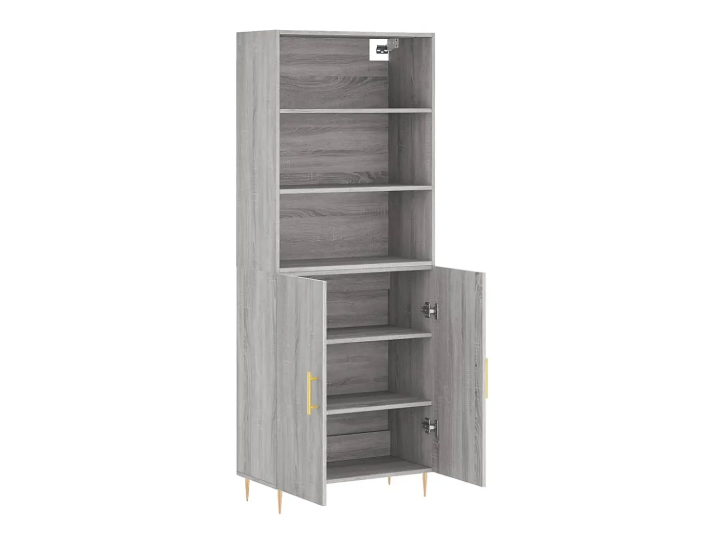 Aparador alto Sonoma gris 69,5x34x180 cm Madera de ingeniería