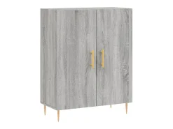 Aparador alto Sonoma gris 69,5x34x180 cm Madera de ingeniería