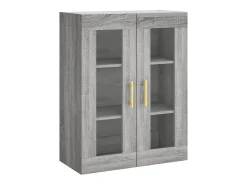 Aparador alto Sonoma gris 69,5x34x180 cm Madera de ingeniería