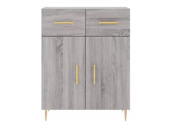 Aparador alto Sonoma gris 69,5x34x180 cm Madera de ingeniería