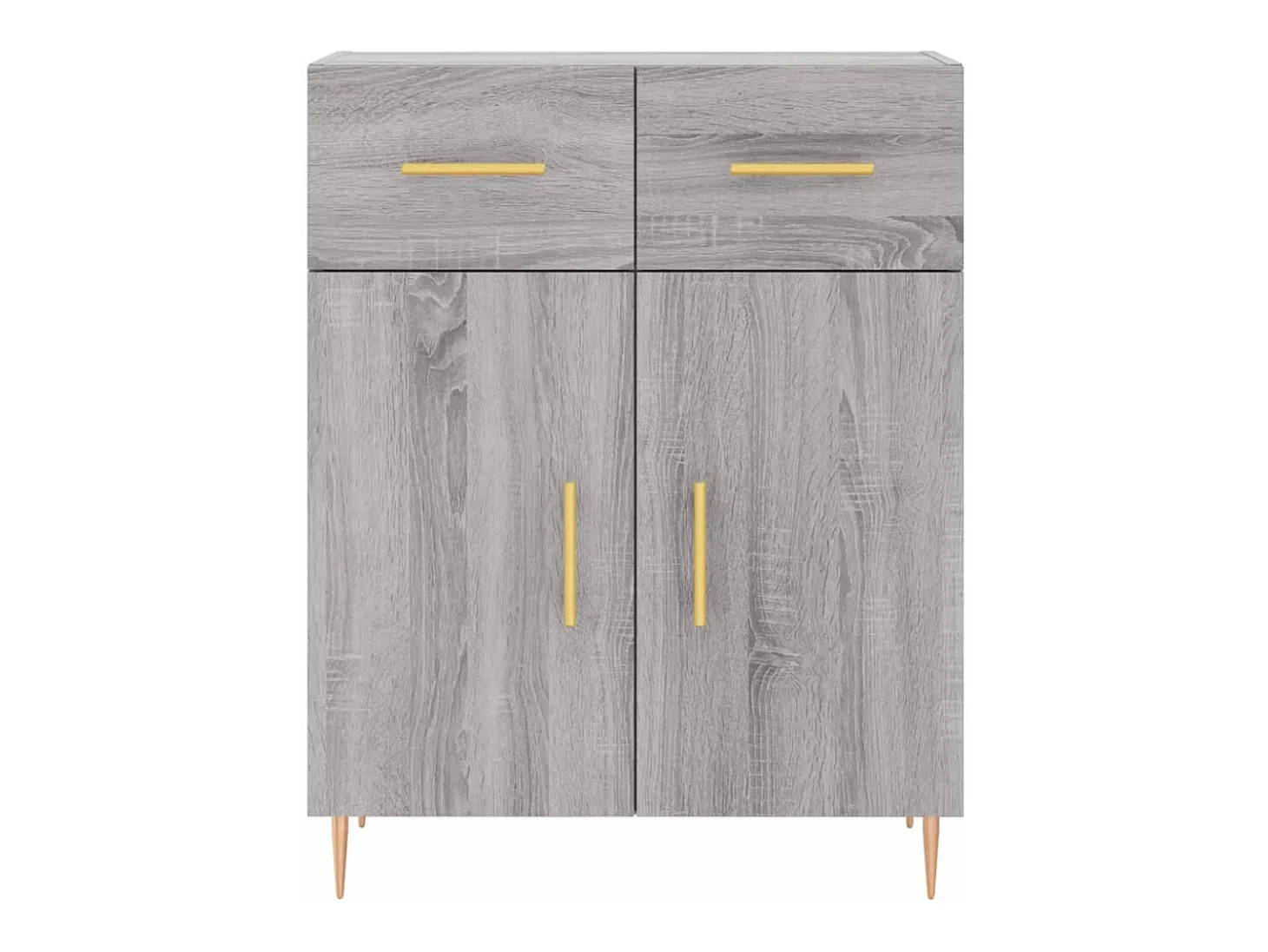 Aparador alto Sonoma gris 69,5x34x180 cm Madera de ingeniería
