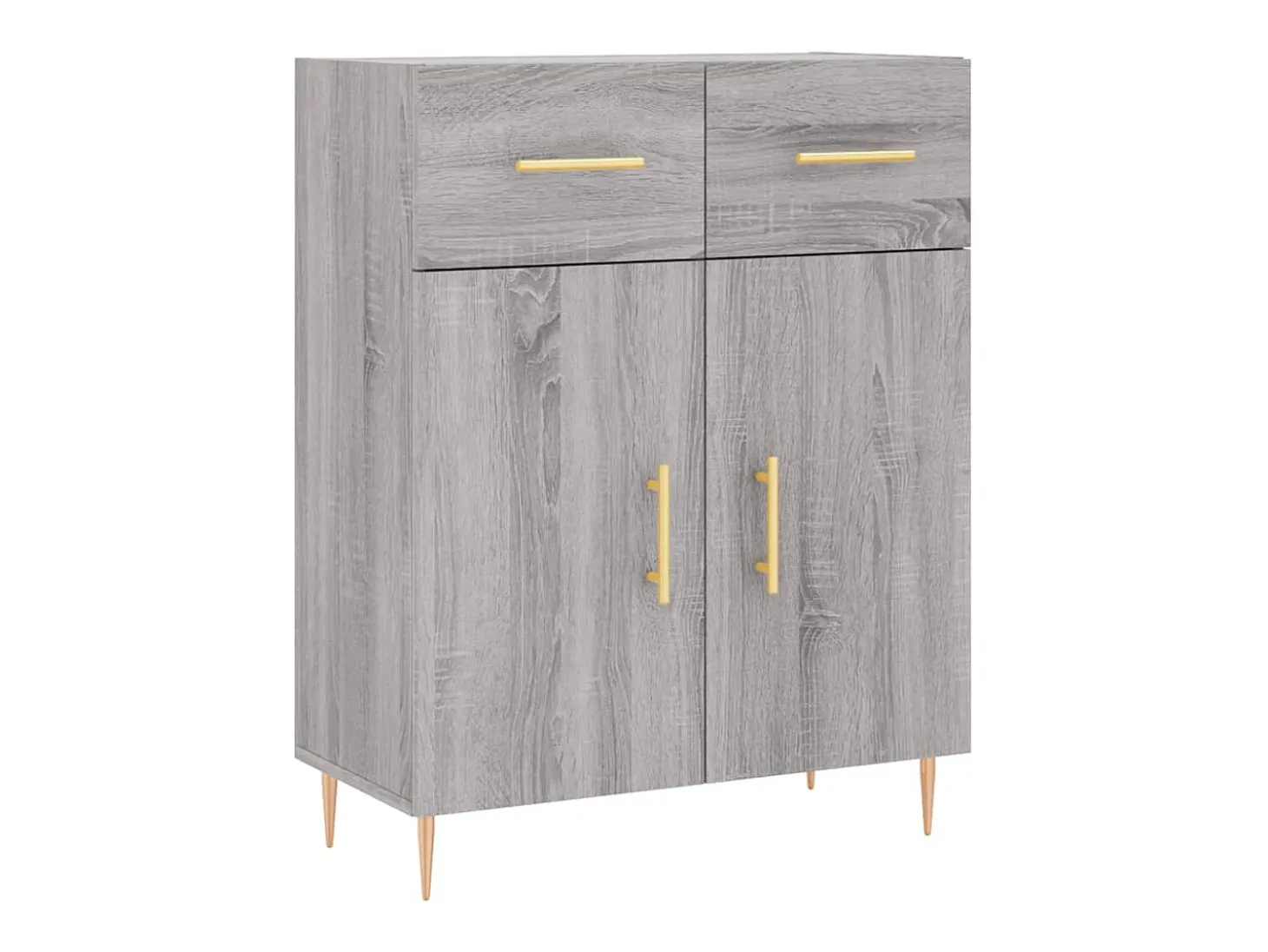 Aparador alto Sonoma gris 69,5x34x180 cm Madera de ingeniería
