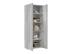 Aparador alto Sonoma gris 70x42,5x185 cm madera de ingeniería