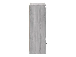 Aparador alto Sonoma gris 60x35,5x103,5 cm madera de ingeniería