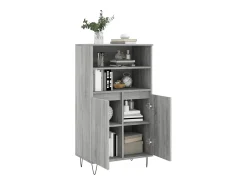 Aparador alto Sonoma gris 60x36x110 cm Madera de ingeniería