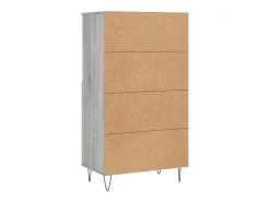 Aparador alto Sonoma gris 60x36x110 cm Madera de ingeniería